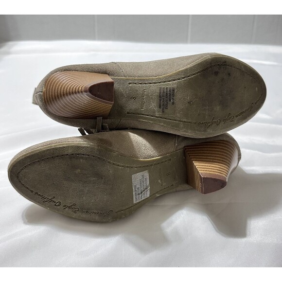 American Eagle Outfitter Women Tan PullOn Suede Fringe Western Ankle Boots Sz 8 - Picture 5 of 13